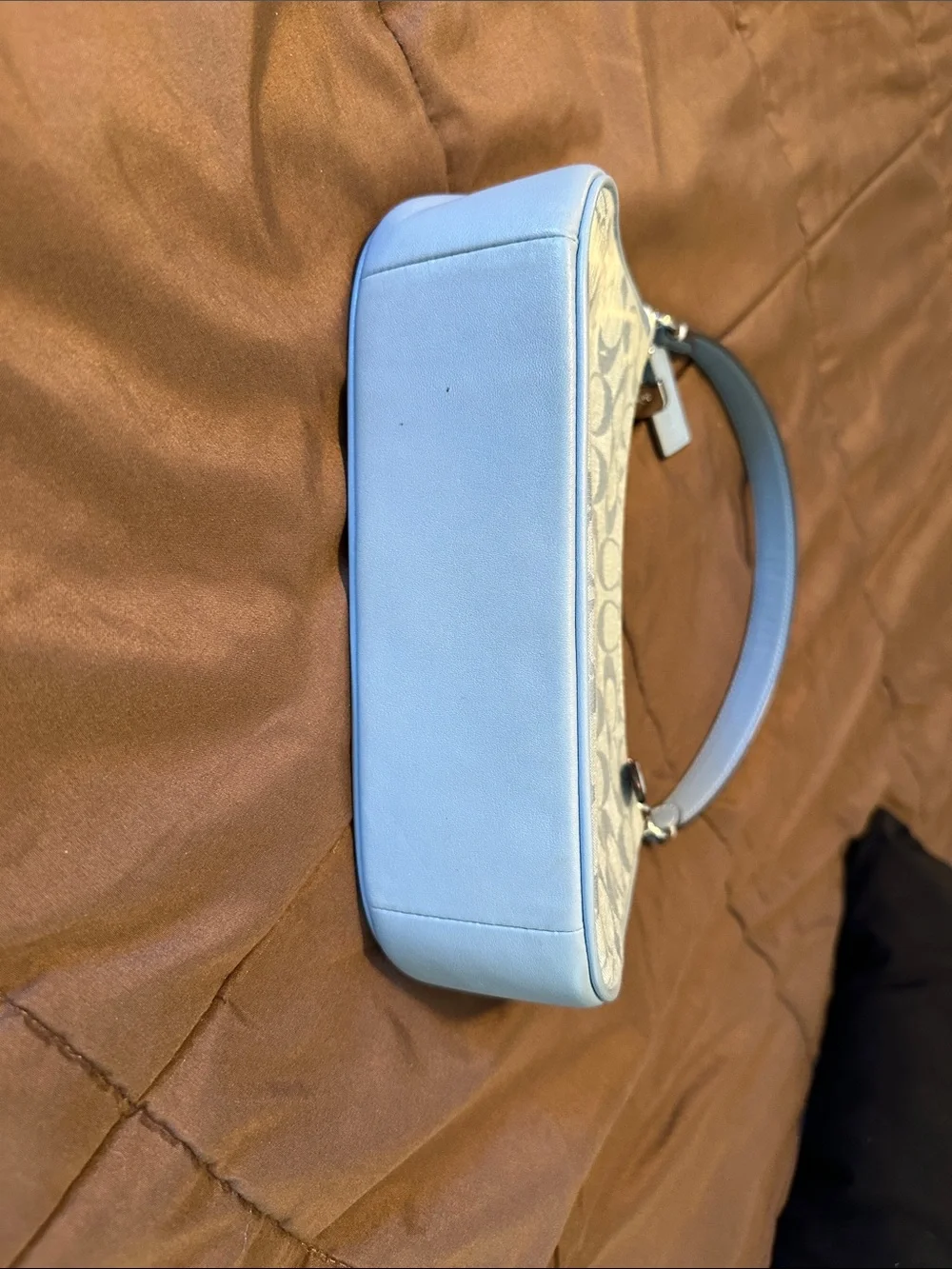 Coach light blue denim Teri purse - Picture 7 of 9